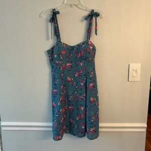 NWT Lily Rose Teal Floral Mini Dress